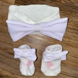 🖤 Baby headband and  booties